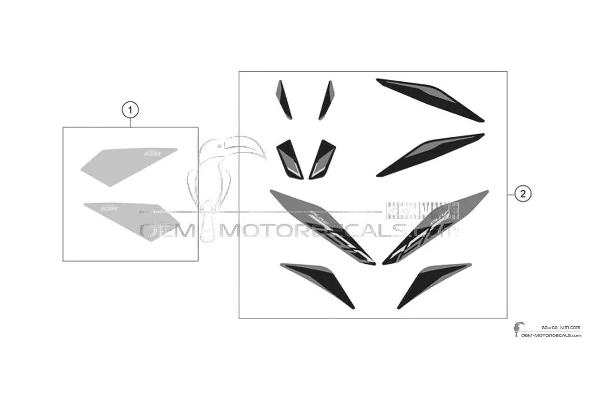 Stickers voor KTM 790 DUKE 2022 - Oranje • KTM OEM Stickers