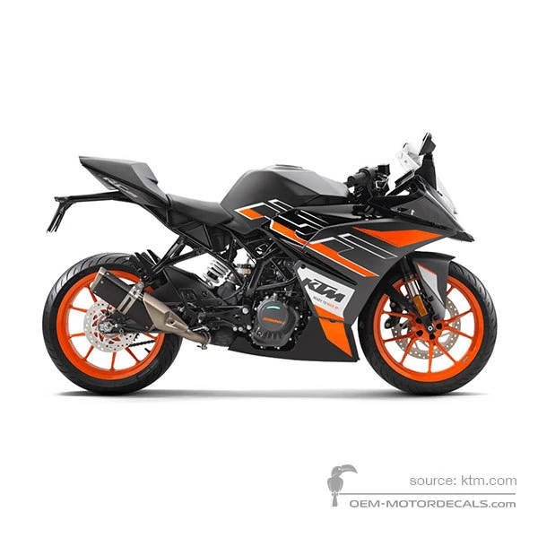 Naklejki do KTM RC125 2020 - Szary • KTM Naklejki OEM