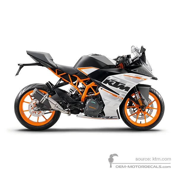 Stickers voor KTM RC390 2016 - Wit • KTM OEM Stickers