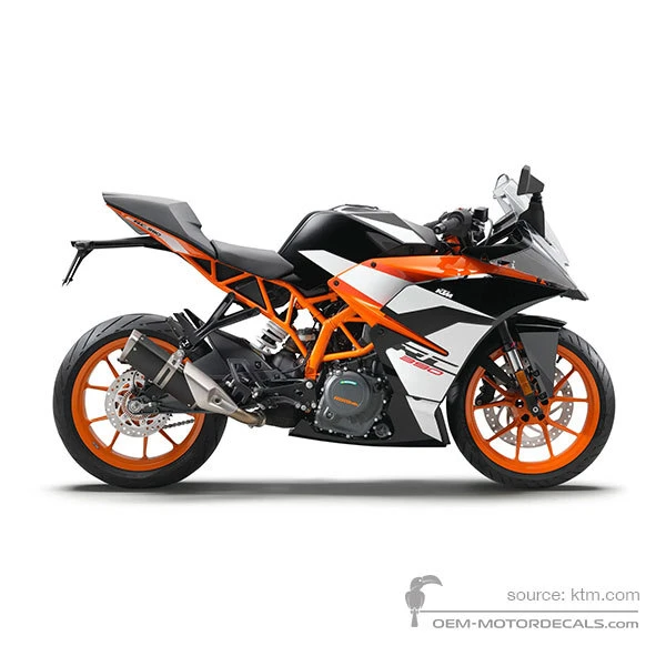 Decals for KTM RC390 2017 - Black • KTM OEM Decals