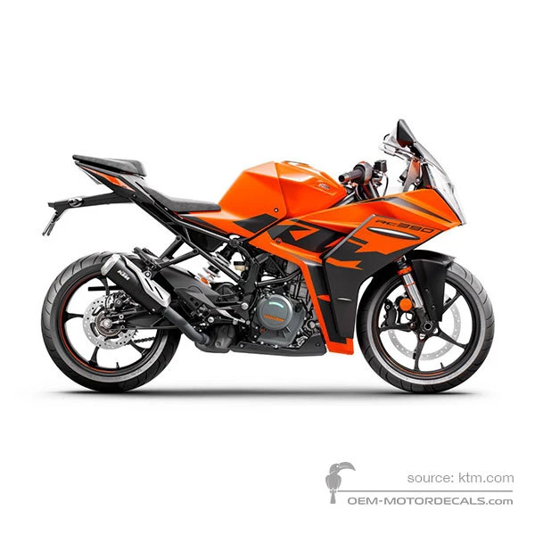 Naklejki do KTM RC390 2022 - Pomarańczowy • KTM Naklejki OEM