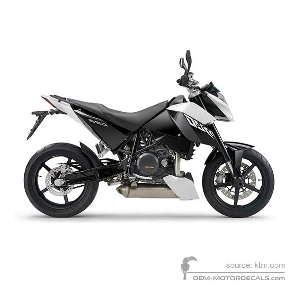 Stickers voor KTM 690 DUKE 2009 - Wit • KTM OEM Stickers
