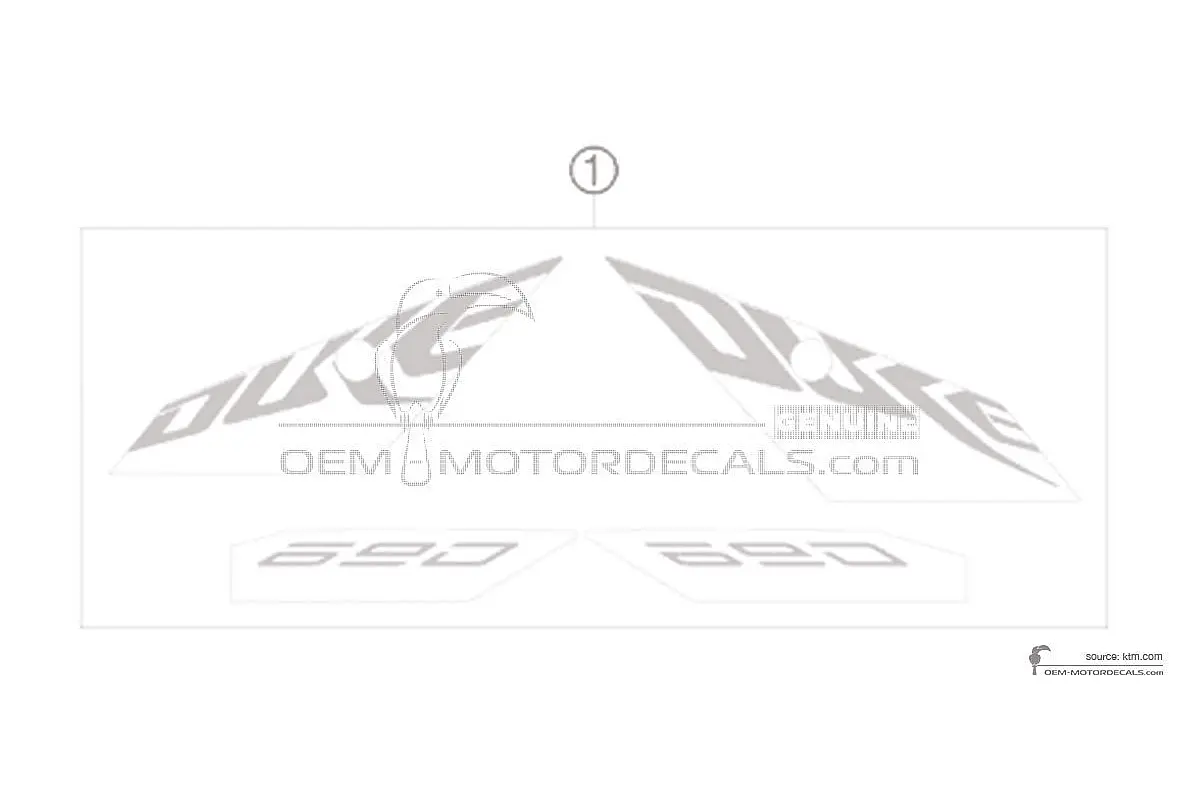 Pegatinas para KTM 690 DUKE 2009 - Blanco • KTM Pegatinas OEM