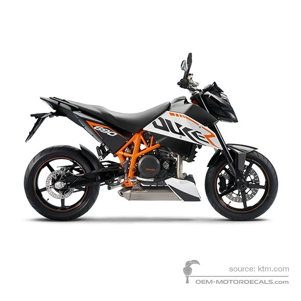 Stickers voor KTM 690 DUKE R 2010 - Zwart • KTM OEM Stickers