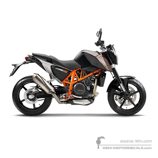 Naklejki do KTM 690 DUKE 2014 - Czarny • KTM Naklejki OEM