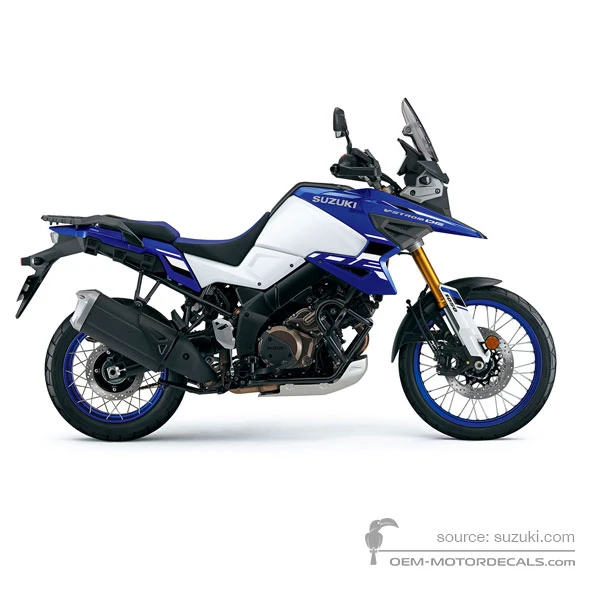 Autocollants pour Suzuki DL1050DE VSTROM 2023 - Bleu Blanc • Suzuki Autocollants OEM