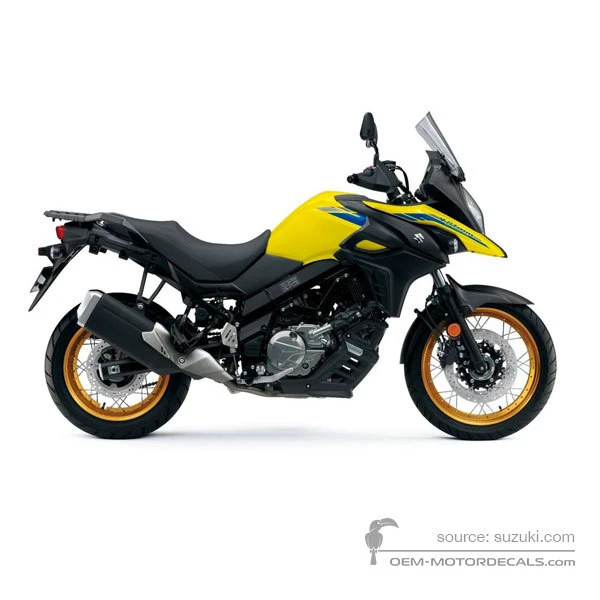 Decals for Suzuki DL650XT VSTROM 2022 - Yellow • Suzuki OEM Decals