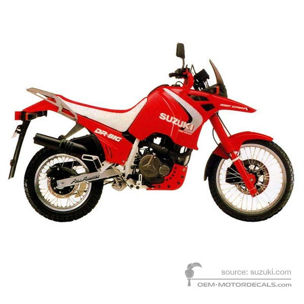 Naklejki do Suzuki DR750S BIG 1989 - Czerwony • Suzuki Naklejki OEM