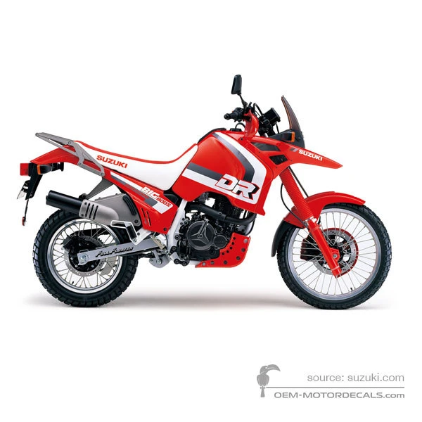Pegatinas para Suzuki DR800S BIG 1990 - Rojo • Suzuki Pegatinas OEM