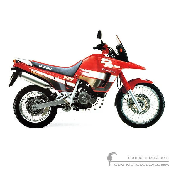 Naklejki do Suzuki DR800S BIG 1991 - Czerwony • Suzuki Naklejki OEM