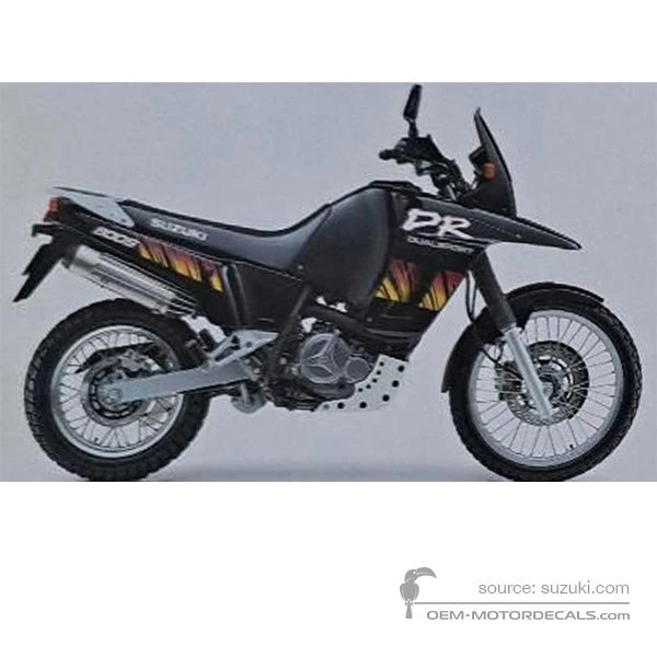 Naklejki do Suzuki DR800S BIG 1995 - Czarny • Suzuki Naklejki OEM