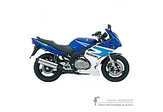 Stickers voor Suzuki GS500F 2005 - Blauw Wit • Suzuki OEM Stickers