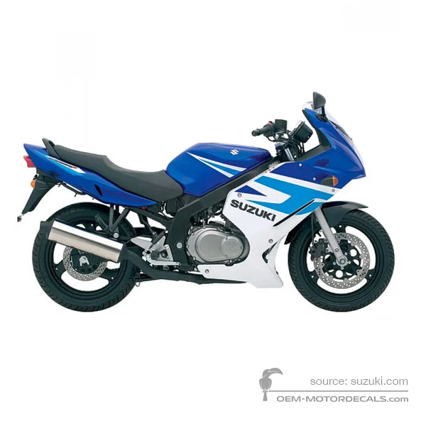 Pegatinas para Suzuki GS500F 2005 - Azul Blanco • Suzuki Pegatinas OEM