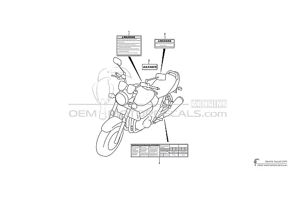Suzuki GSX1400 - Caution labels