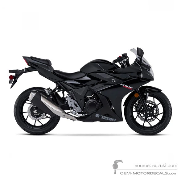 Aufkleber für Suzuki GSX250R 2018 - Schwarz • Suzuki OEM-Aufkleber