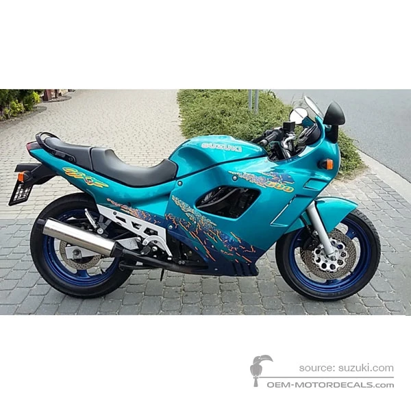 Naklejki do Suzuki GSX600F 1995 - Zielony • Suzuki Naklejki OEM