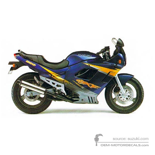 Aufkleber für Suzuki GSX600F 1997 - Blau • Suzuki OEM-Aufkleber