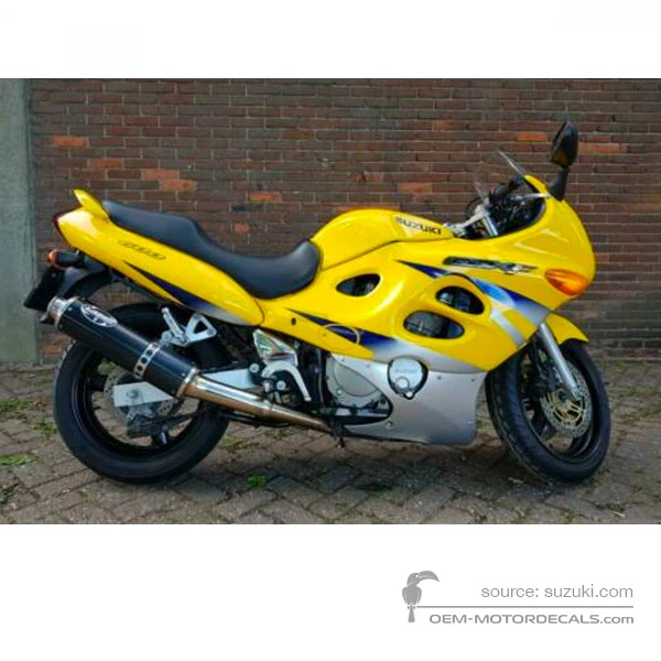 Naklejki do Suzuki GSX600F 2002 - Żółty • Suzuki Naklejki OEM