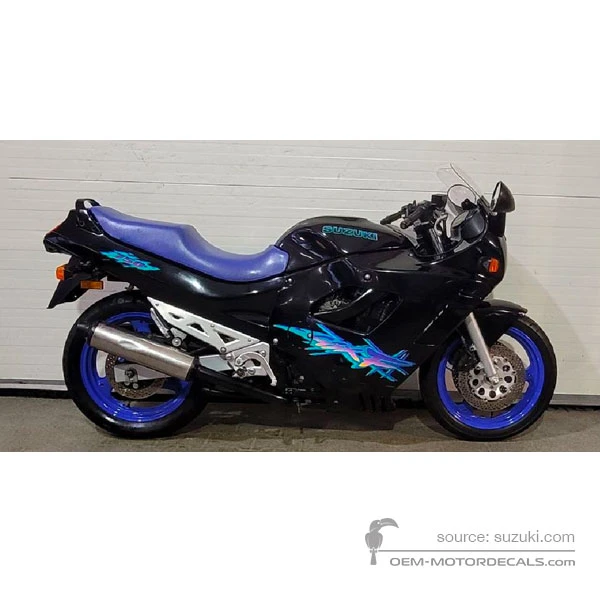 Aufkleber für Suzuki GSX750F 1994 - Schwarz • Suzuki OEM-Aufkleber