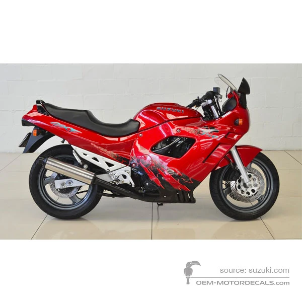 Naklejki do Suzuki GSX750F 1995 - Czerwony • Suzuki Naklejki OEM