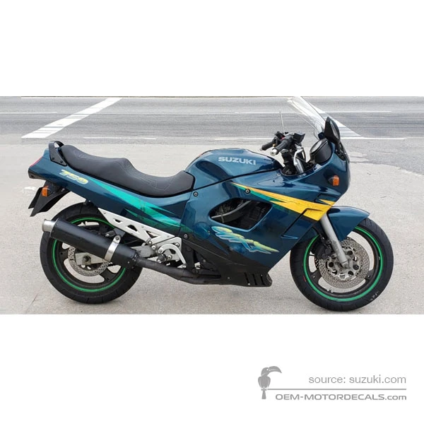 Adesivi per Suzuki GSX750F 1996 - Verde • Suzuki Adesivi OEM