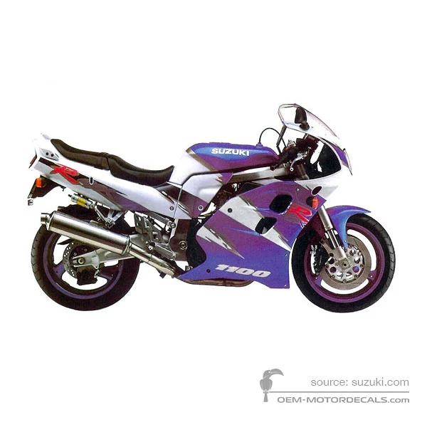 Pegatinas para Suzuki GSXR1100 1993 - Azul Blanco • Suzuki Pegatinas OEM