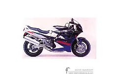 Decals for Suzuki GSXR1100 1996 - Blue White • Suzuki OEM Decals