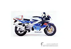 Stickers voor Suzuki GSXR750 1996 - Blauw • Suzuki OEM Stickers