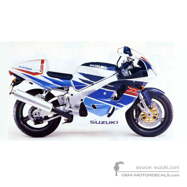 Pegatinas para Suzuki GSXR750 1996 - Azul • Suzuki Pegatinas OEM
