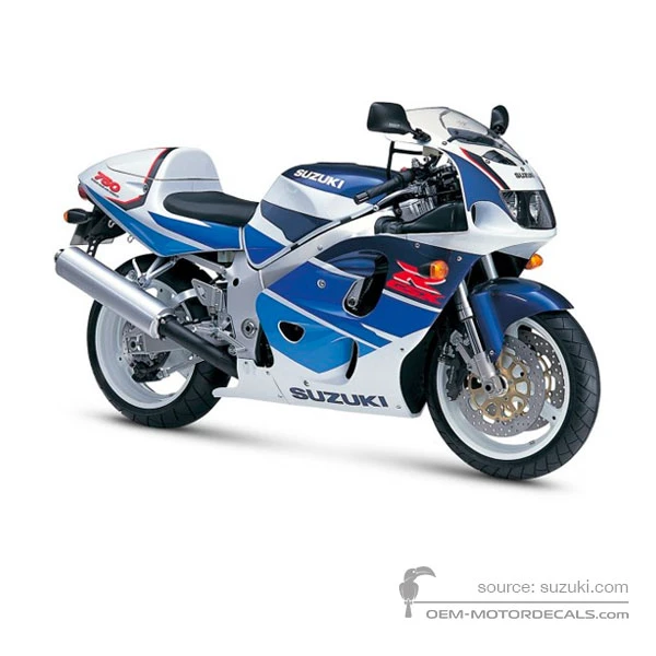 Pegatinas para Suzuki GSXR750 1997 - Azul • Suzuki Pegatinas OEM