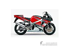Aufkleber für Suzuki GSXR750 2002 - Schwarz Rot • Suzuki OEM-Aufkleber