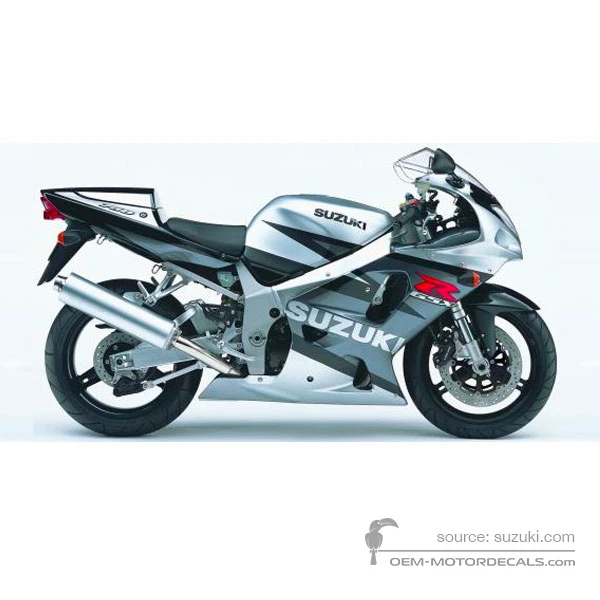 Adesivi per Suzuki GSXR750 2003 - Argento • Suzuki Adesivi OEM