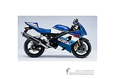 Pegatinas para Suzuki GSXR750X 2005 - Azul Blanco • Suzuki Pegatinas OEM