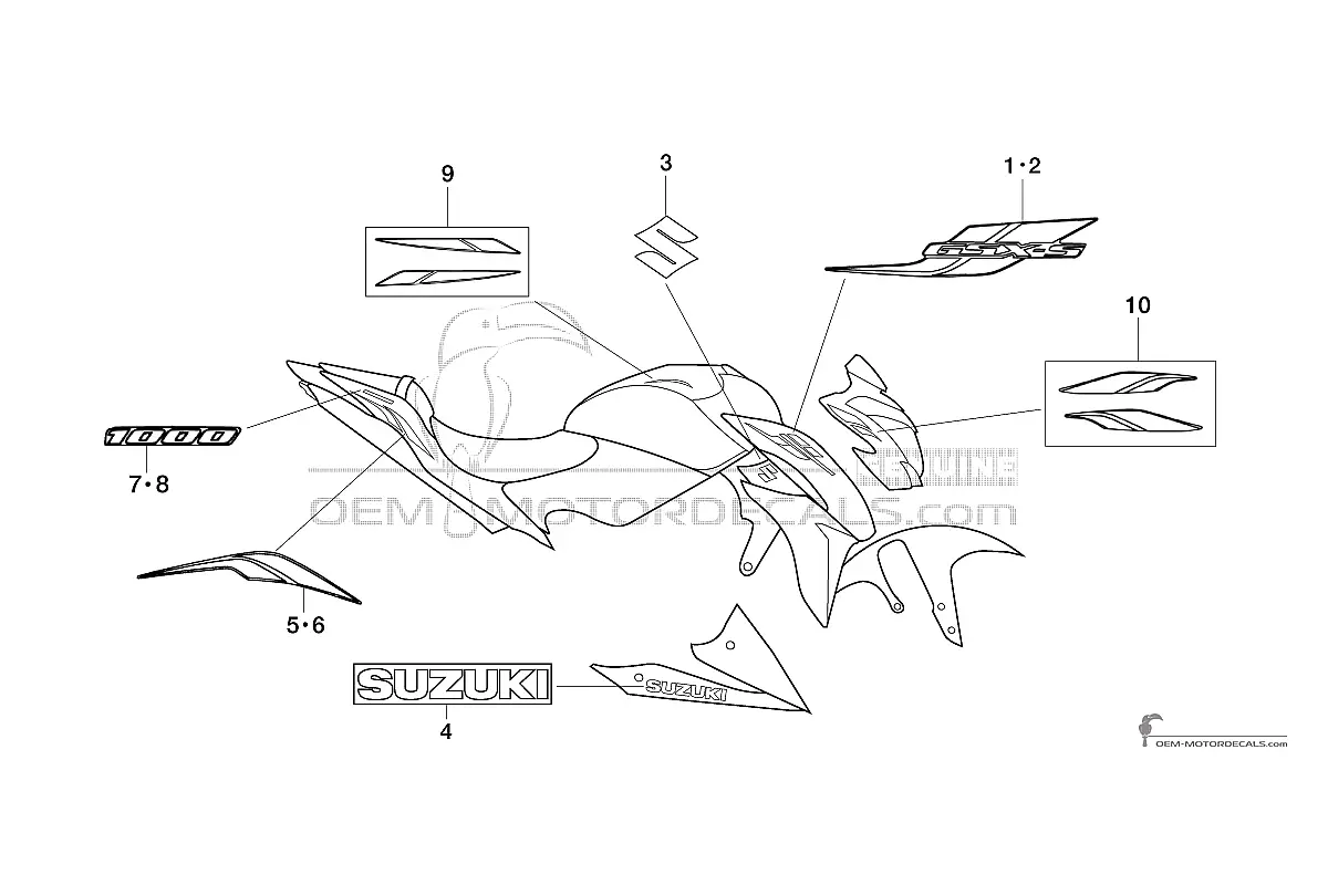 Decals for Suzuki GSXS1000 2019 - Blue • Suzuki OEM Decals