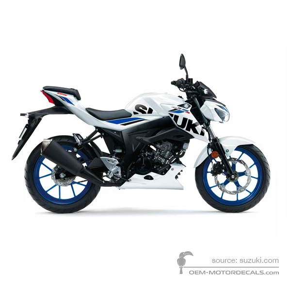 Stickers voor Suzuki GSXS125 2019 - Wit • Suzuki OEM Stickers
