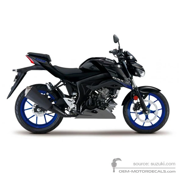 Decals for Suzuki GSXS125 2021 - Black • Suzuki OEM Decals
