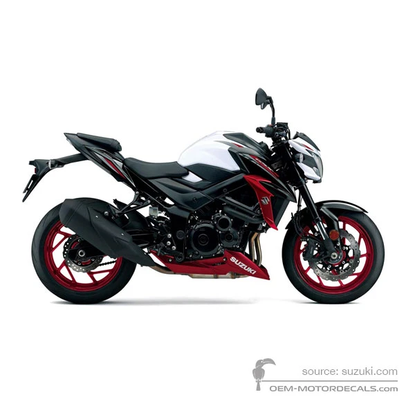 Naklejki do Suzuki GSXS750 2020 - Czarno Biały • Suzuki Naklejki OEM