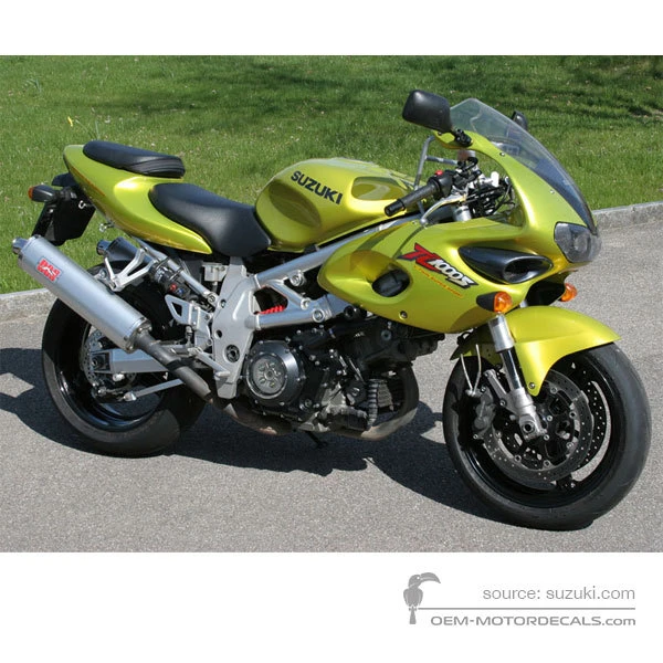 Stickers voor Suzuki TL1000S 1998 - Geel • Suzuki OEM Stickers