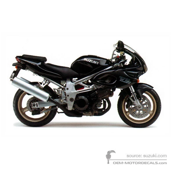 Stickers voor Suzuki TL1000S 2001 - Zwart • Suzuki OEM Stickers