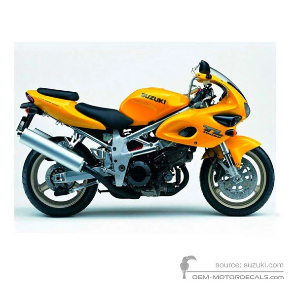 Aufkleber für Suzuki TL1000S 2001 - Gelb • Suzuki OEM-Aufkleber