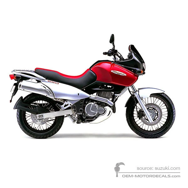 Decals for Suzuki XF650 FREEWIND 1998 - Red • Suzuki OEM Decals