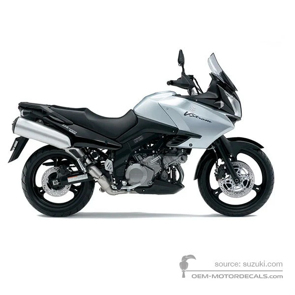 Naklejki do Suzuki DL1000 VSTROM 2008 - Srebrny • Suzuki Naklejki OEM