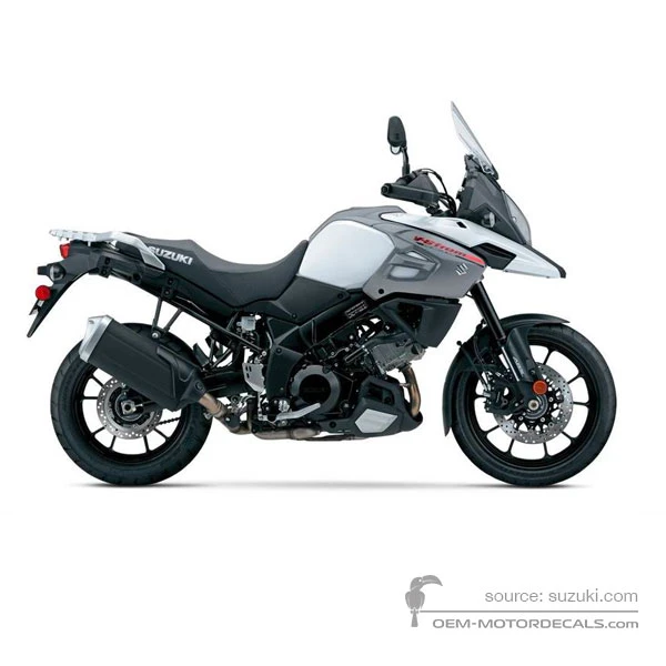 Naklejki do Suzuki DL1000 VSTROM 2018 - Biały • Suzuki Naklejki OEM