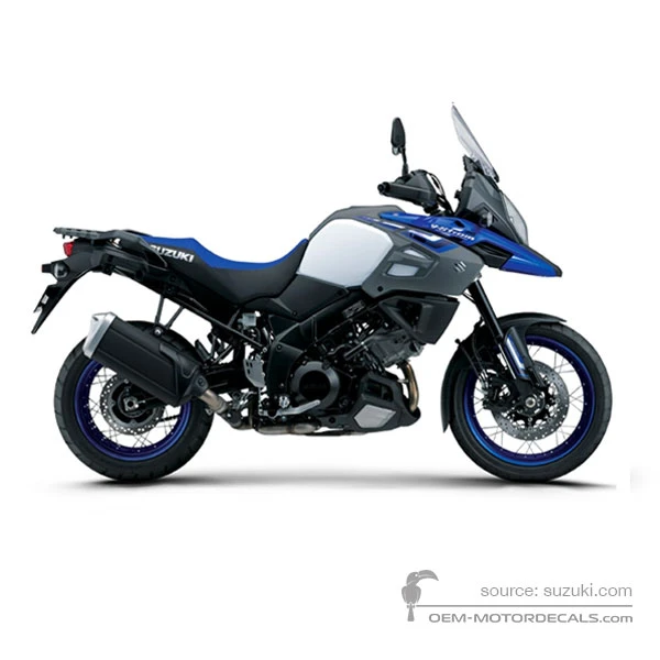 Naklejki do Suzuki DL1000XT VSTROM 2019 - Niebiesko Biały • Suzuki Naklejki OEM