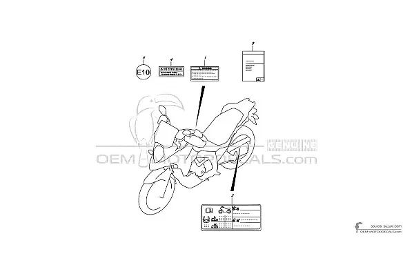 Suzuki DL650 VSTROM - Etichette di avvertenza