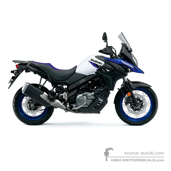 Stickers voor Suzuki DL650XT VSTROM 2024 - Blauw Wit • Suzuki OEM Stickers