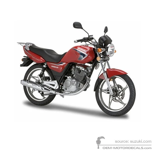 Stickers voor Suzuki EN125 2004 - Rood • Suzuki OEM Stickers