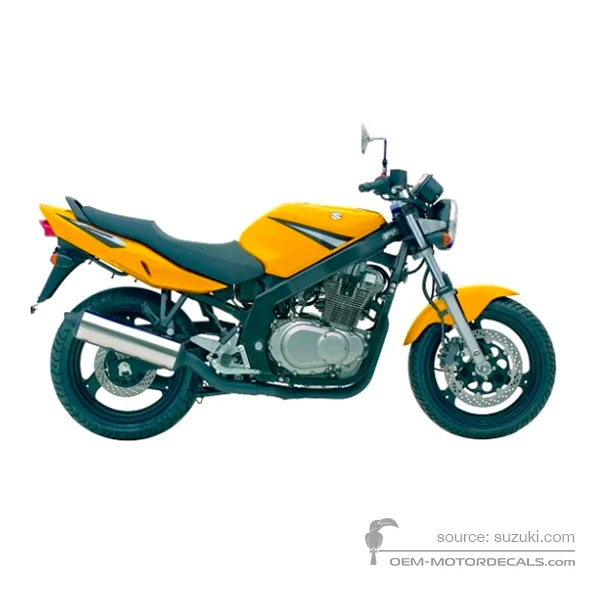 Decals for Suzuki GS500E 2005 - Yellow • Suzuki OEM Decals