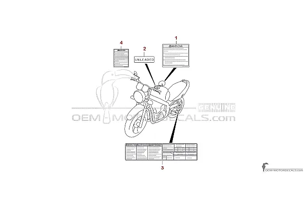 Suzuki GS500E 2005 - Etichette di avvertenza