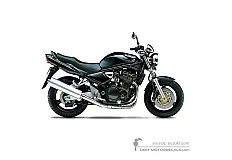 Stickers voor Suzuki GSF1200N BANDIT 2002 - Zwart • Suzuki OEM Stickers